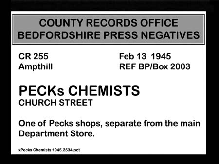 xPecks Chemists 1945.2534