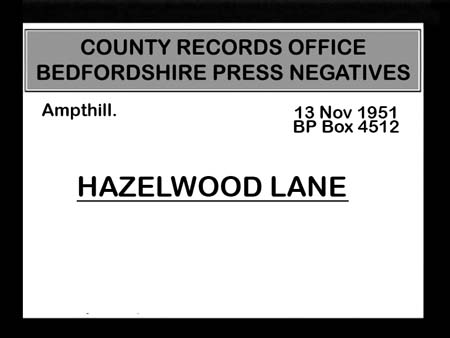 Hazelwood Lane. 1951 01